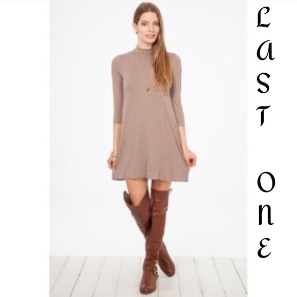 The O Boutique Dresses & Skirts - 🎉CLEARANCE🎉 Mocha Turtleneck Tunic Dress